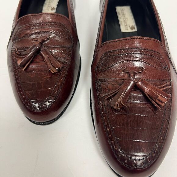 Stanley Blacker loafers with tassels genuine leather 7.5